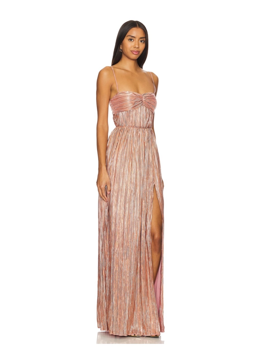 Lovers and Friends Emmy Dress in Rose Gold Metallic - Picture 2 of 8